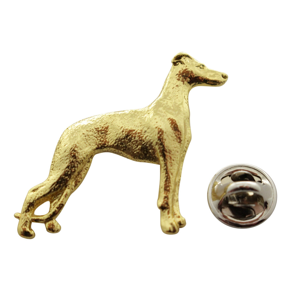 Whippet Pin ~ 24K Gold ~ Lapel Pin ~ 24K Gold Lapel Pin ~ Sarah's Treats & Treasures